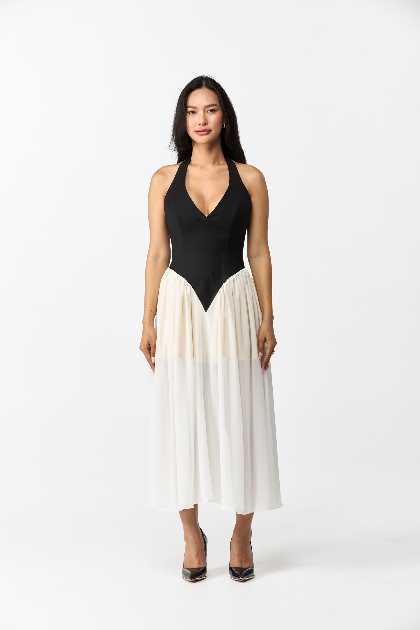 Gisele Contrast Midi Dress