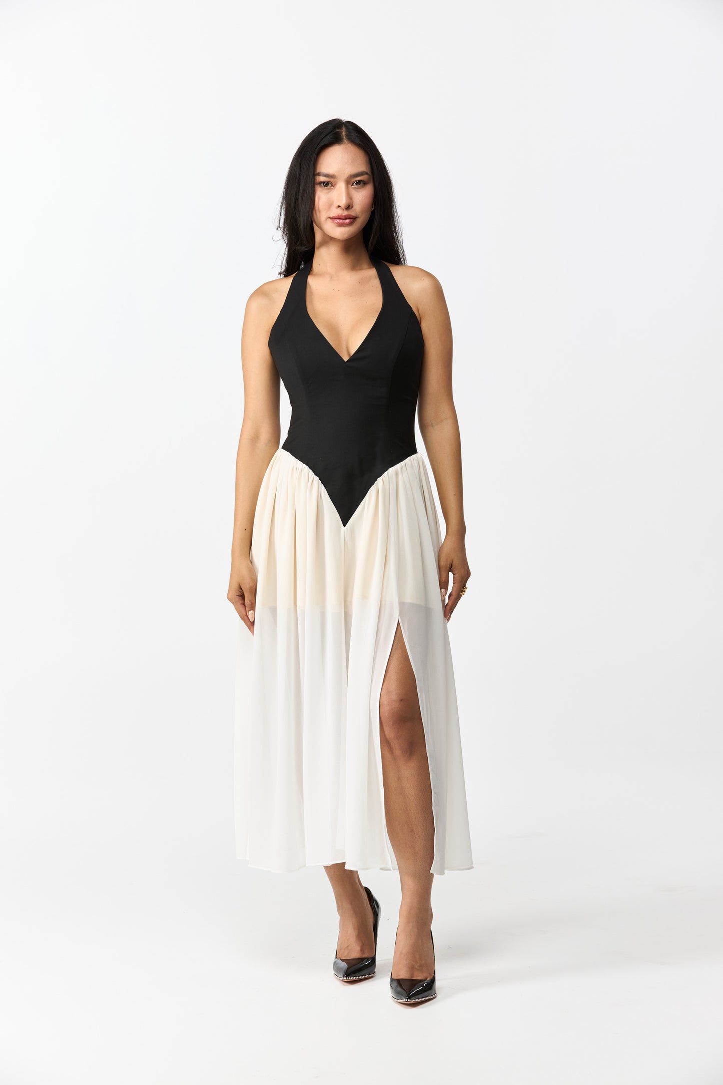 Gisele Contrast Midi Dress